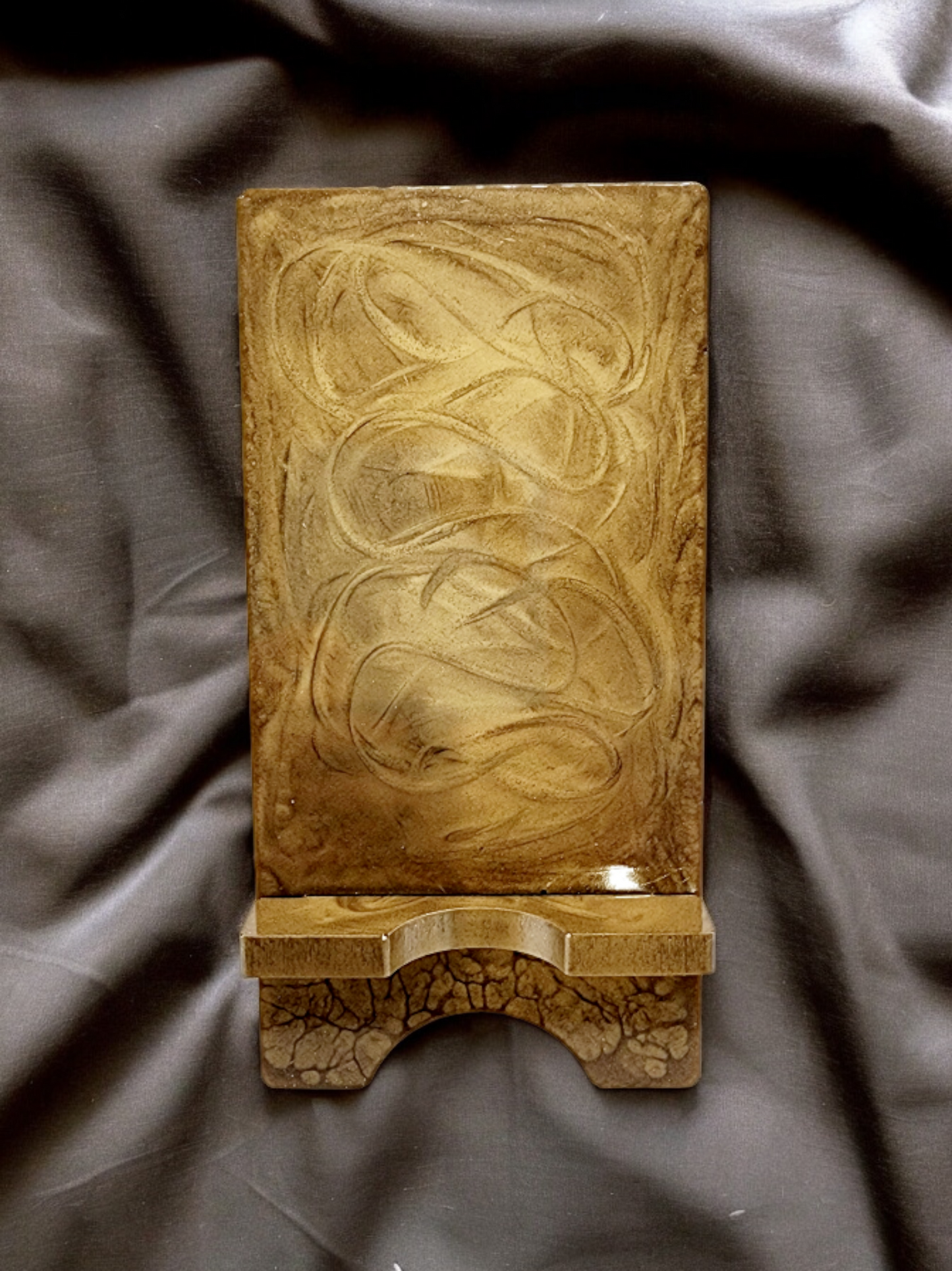 Golden Swirl Phone Stand